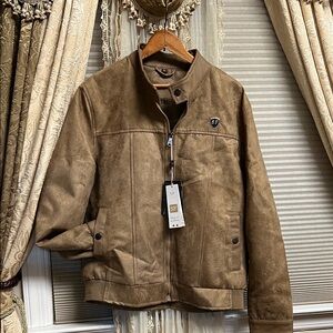 Men's Italian Suede Bomber Jacket